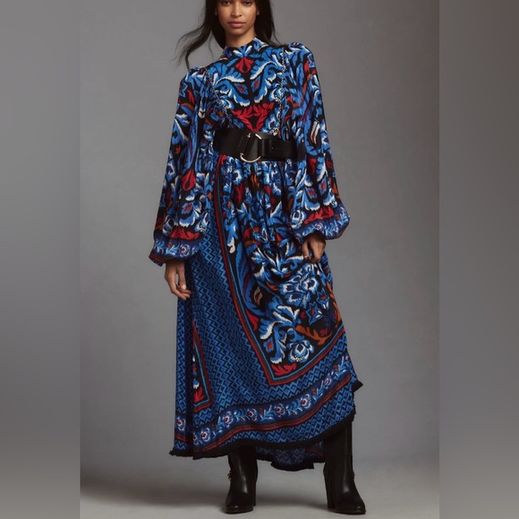 Farm Rio Printed Dolman Sleeve Kaftan Maxi Dress, Size S/M - Picture 4 of 16